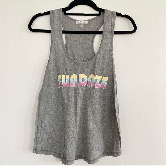 PJ Salvage Sundaze Grey Racerback Cotton Tank Size Medium - Picture 3 of 7